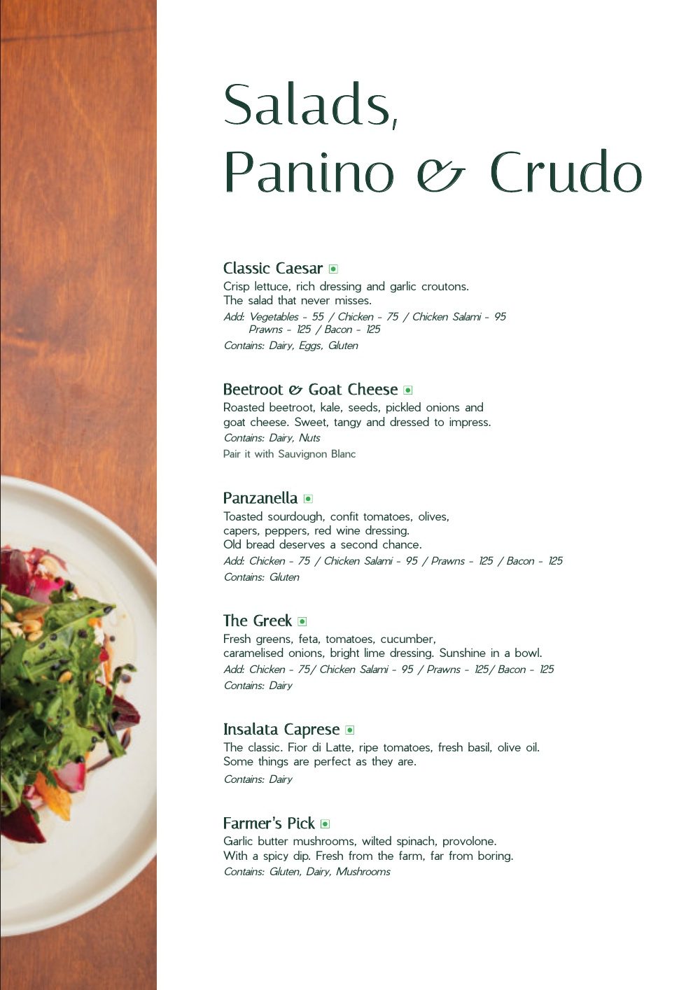 Menu, page 5 of 32