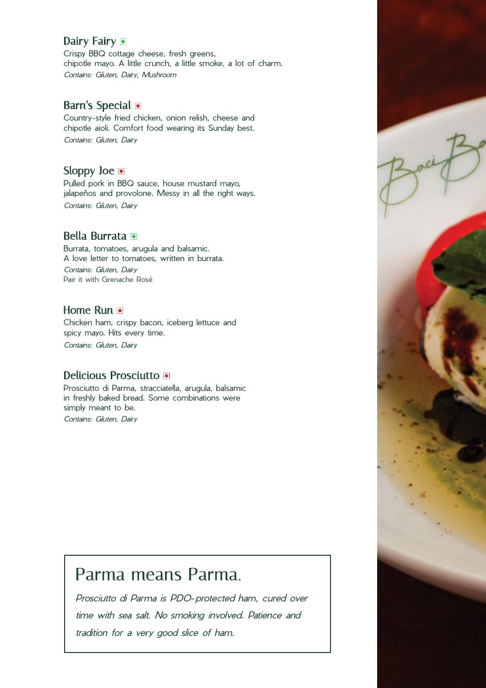 Menu, page 6 of 32
